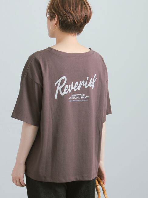 Te chichi「胸刺繍&バックプリントBIGTシャツ」|Tシャツ・カットソー|ブラウン