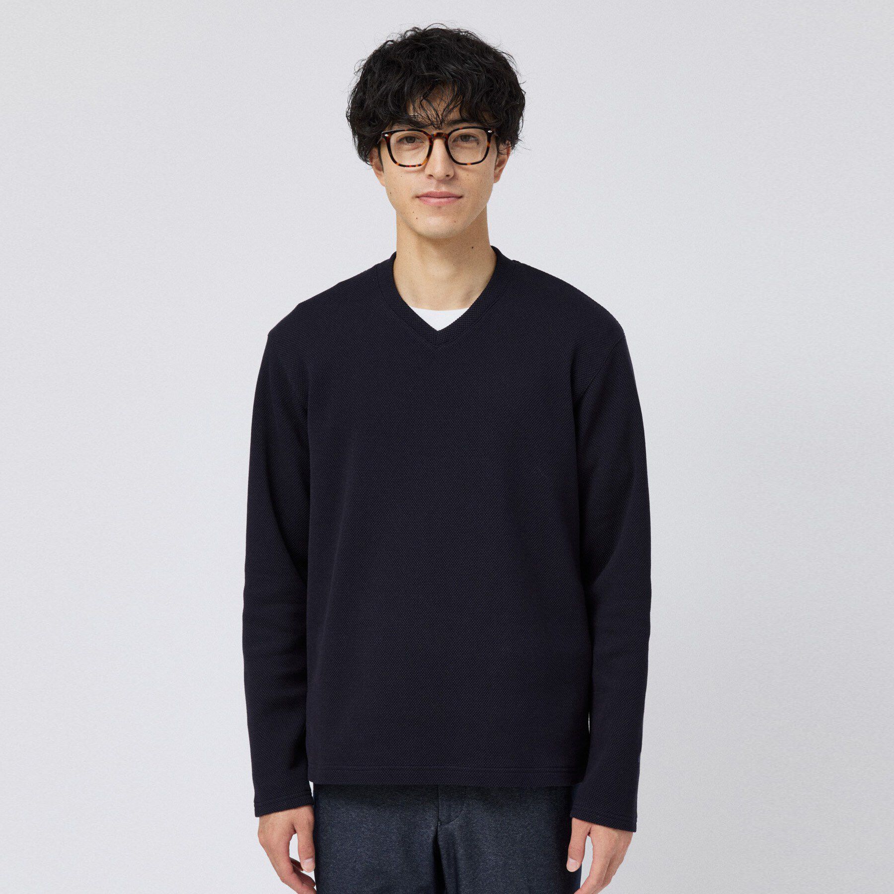 TAKEO KIKUCHI「【日本製】メッシュ ジャージ Vネック プルオーバー」|パーカー|