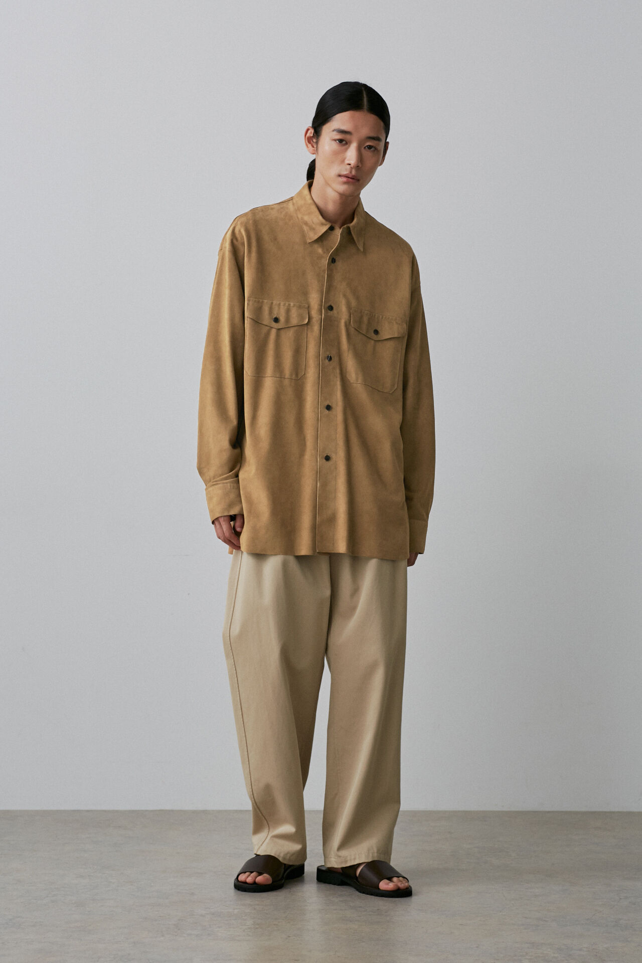 YLEVE 「YLEVE / SUEDE LEATHER SH」|シャツ・ブラウス|