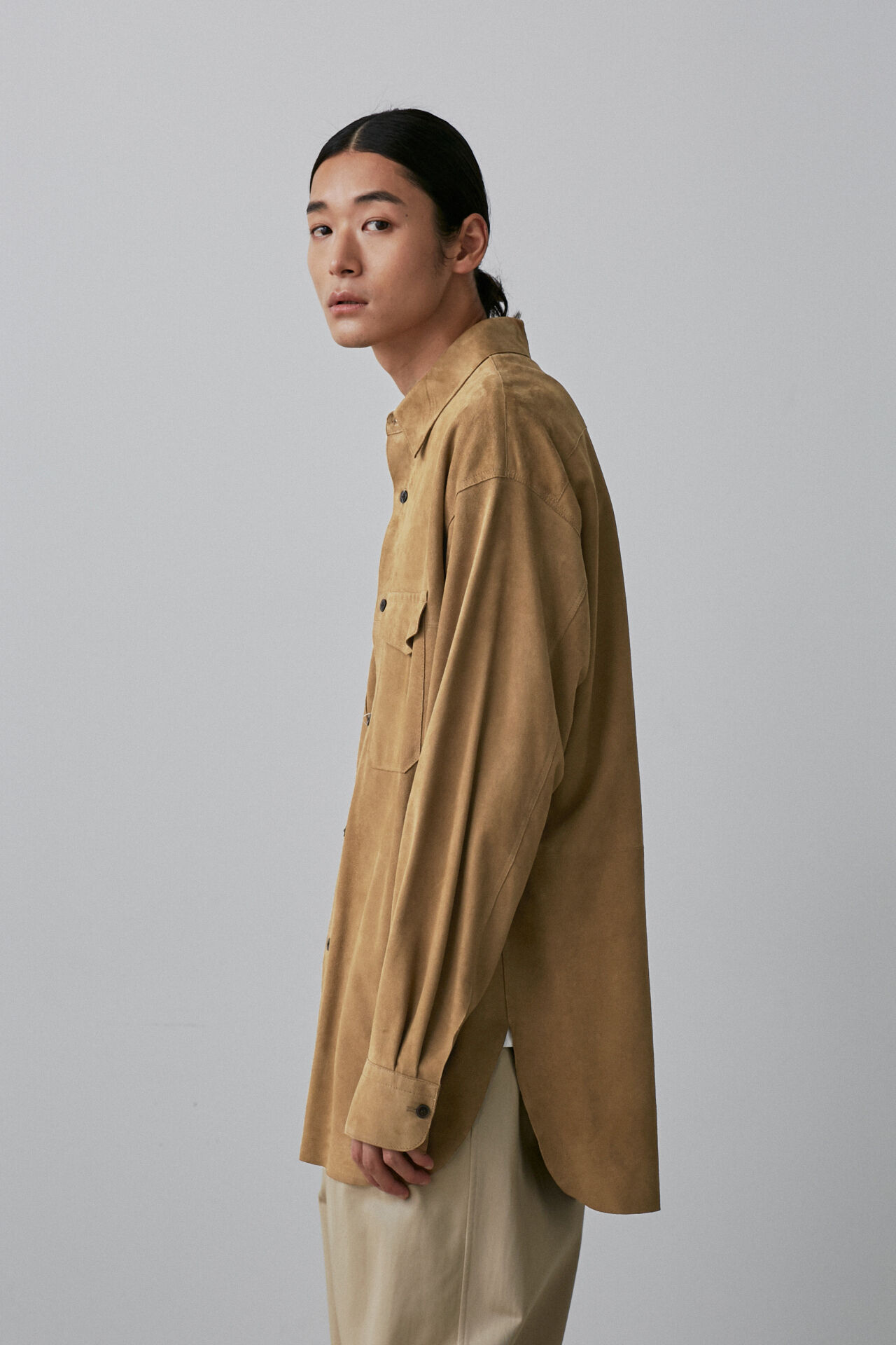 YLEVE 「YLEVE / SUEDE LEATHER SH」|シャツ・ブラウス|