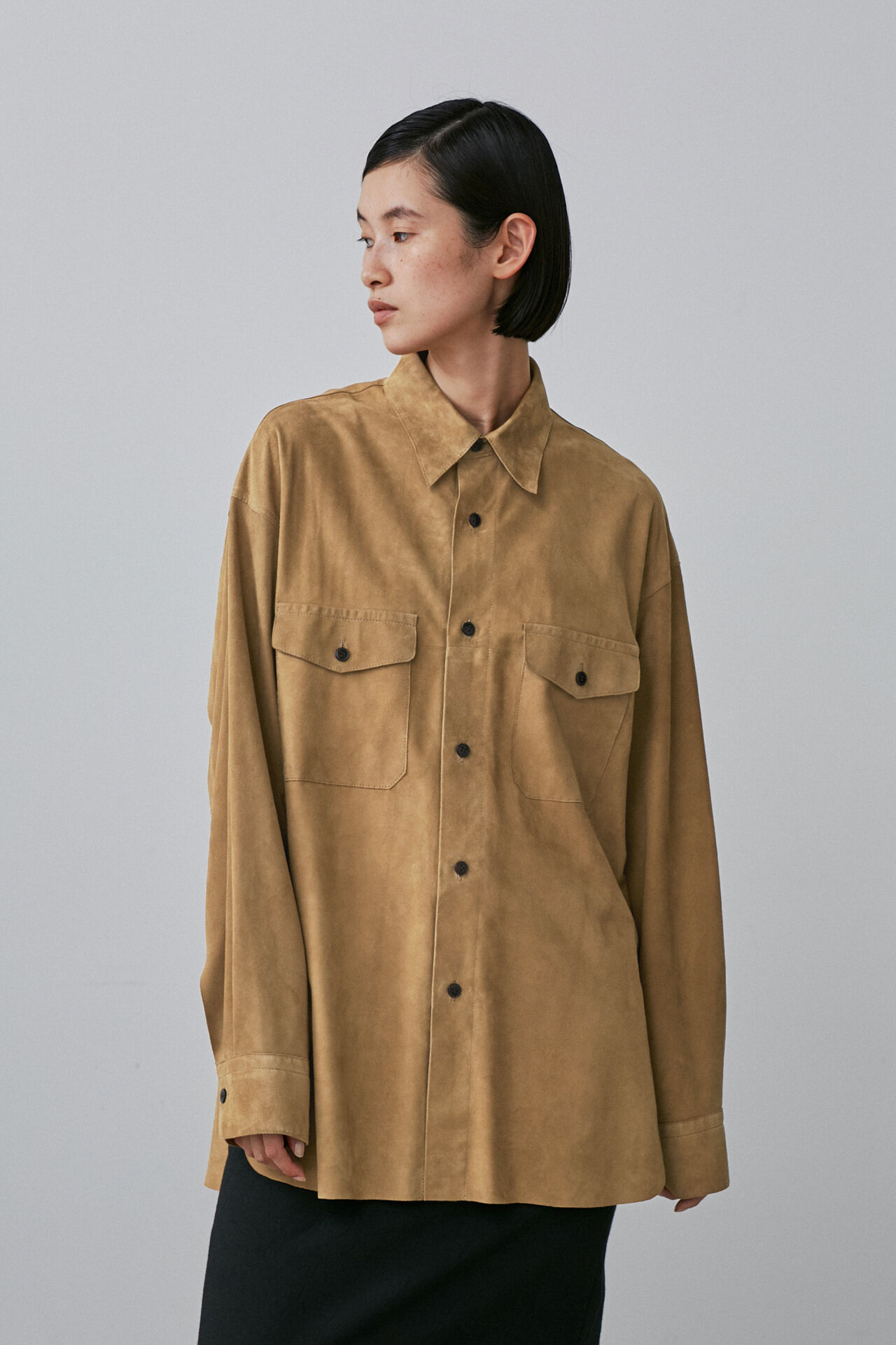 YLEVE 「YLEVE / SUEDE LEATHER SH」|シャツ・ブラウス|