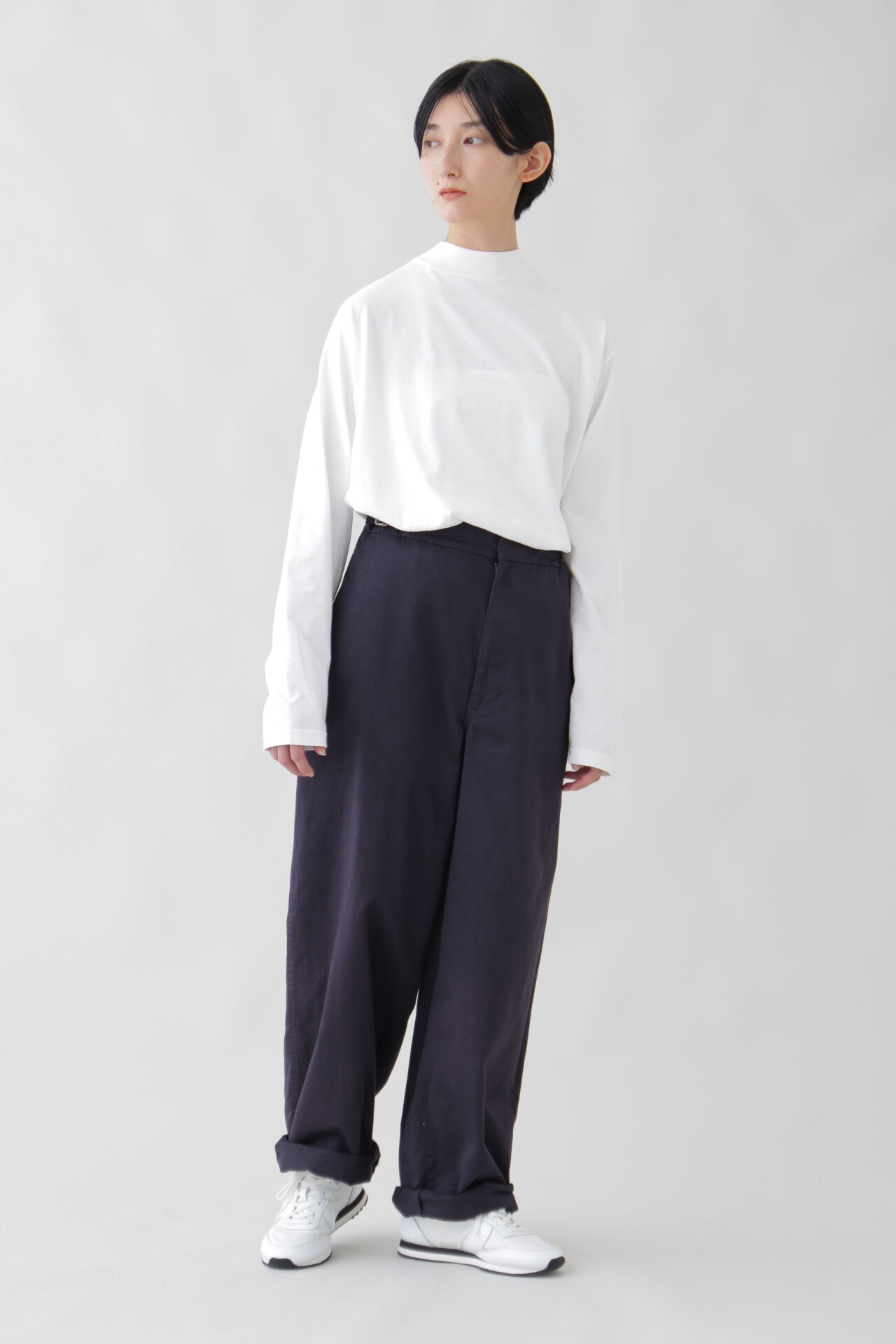 YLEVE 「Ｙ / ORGANIC COTTON JERSEY MOCK NECK L/S T」|Tシャツ・カットソー|