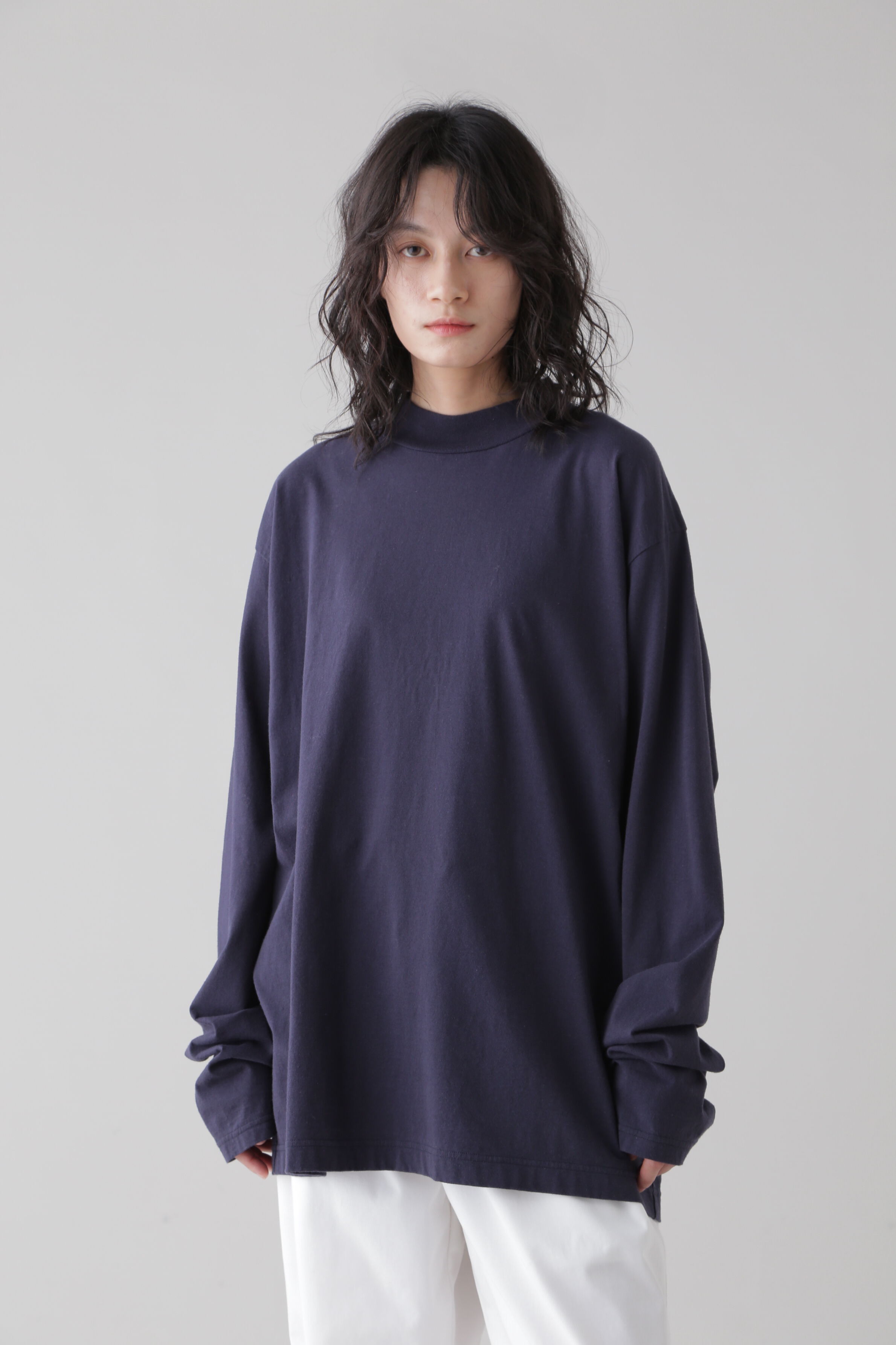 YLEVE 「Ｙ / ORGANIC COTTON JERSEY MOCK NECK L/S T」|Tシャツ・カットソー|
