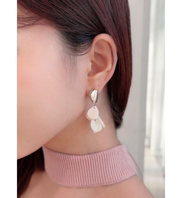 RESEXXY「シェルフラワーメタルピアス」|ピアス|シルバー