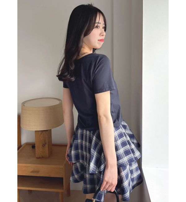 dazzlin「レースレイヤードリボンカットプルオーバー」|Tシャツ・カットソー|