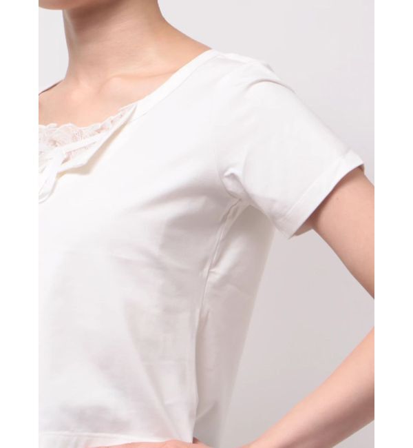 dazzlin「レースレイヤードリボンカットプルオーバー」|Tシャツ・カットソー|
