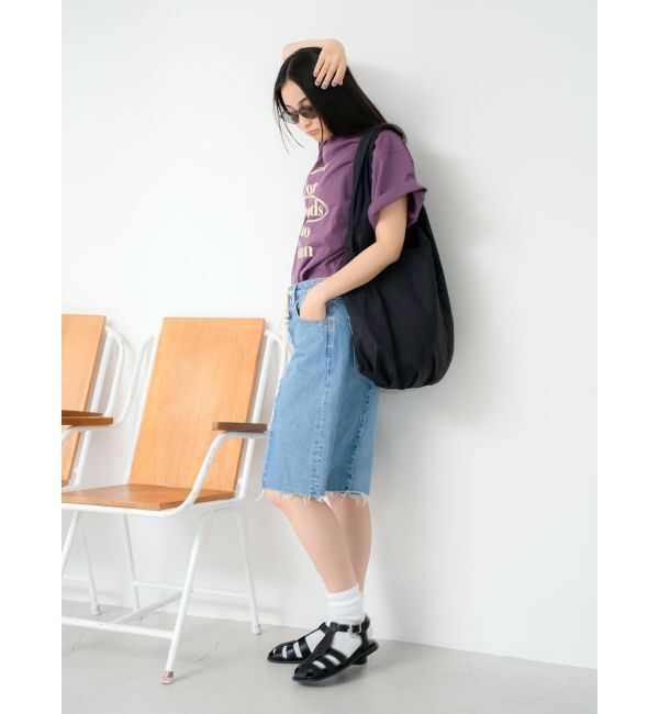 Ungrid「リメイクデニムハーフパンツ」|デニム|