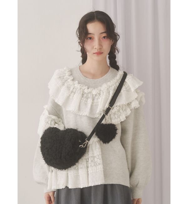 merry jenny「fluffy heart bag」|ショルダー・メッセンジャー|