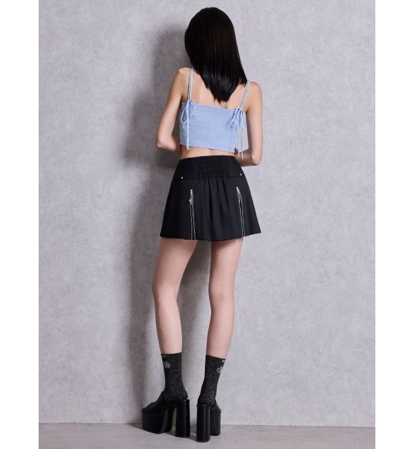GYDA「sacred edge cross ZIPスカートライクショートパンツ」|スカート|