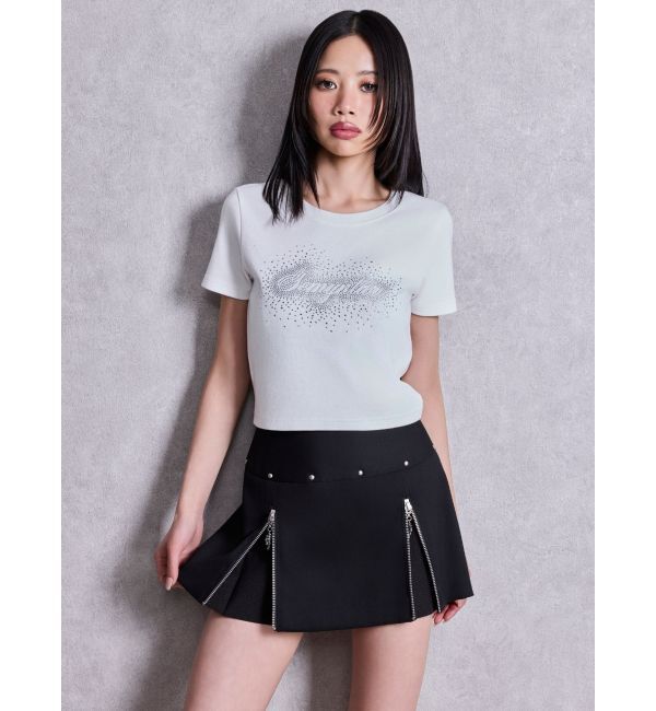 GYDA「sacred edge cross ZIPスカートライクショートパンツ」|スカート|