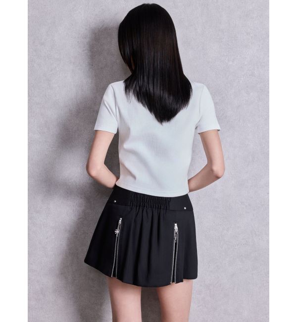 GYDA「sacred edge cross ZIPスカートライクショートパンツ」|スカート|