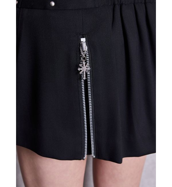 GYDA「sacred edge cross ZIPスカートライクショートパンツ」|スカート|