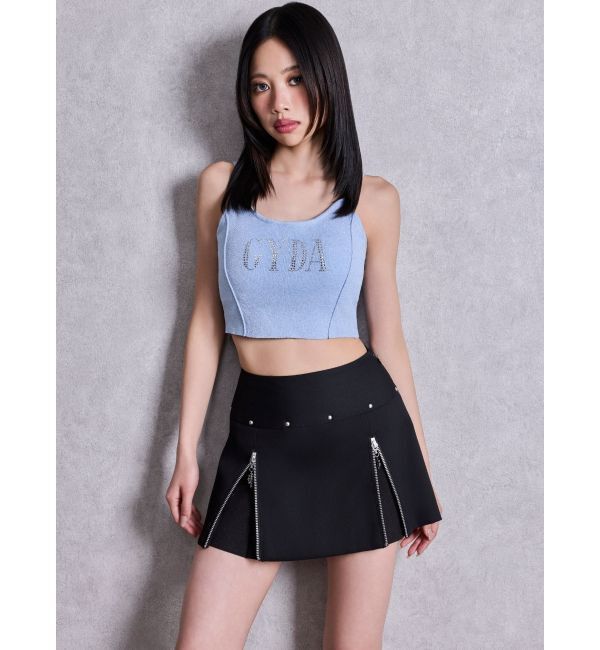 GYDA「sacred edge cross ZIPスカートライクショートパンツ」|スカート|