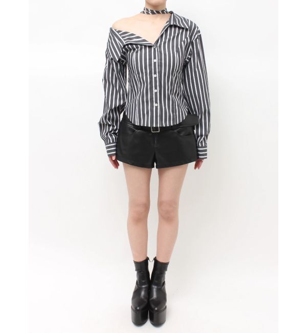 GYDA「asymmetry chokerシャツ」|シャツ・ブラウス|