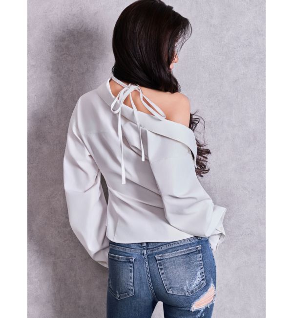 GYDA「asymmetry chokerシャツ」|シャツ・ブラウス|