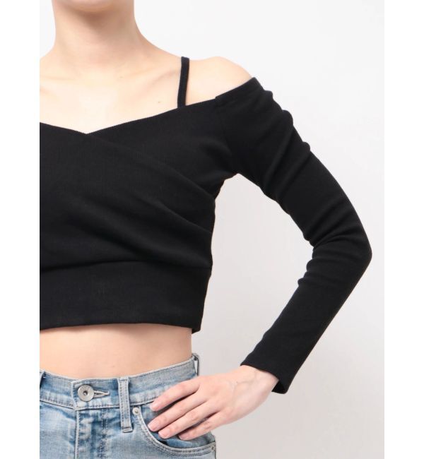 GYDA「カシュクールデザインオフショルトップス」|Tシャツ・カットソー|