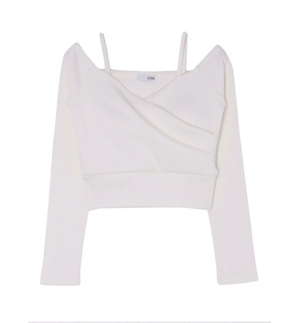 GYDA「カシュクールデザインオフショルトップス」|Tシャツ・カットソー|