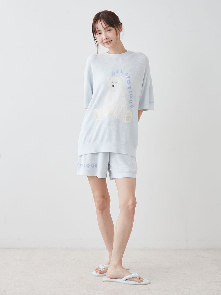 gelato pique「【ONLINE限定】【接触冷感】スムーズィーliteシーアニマルジャガードプルオーバー&ショートパンツセット」|ルームウェア|