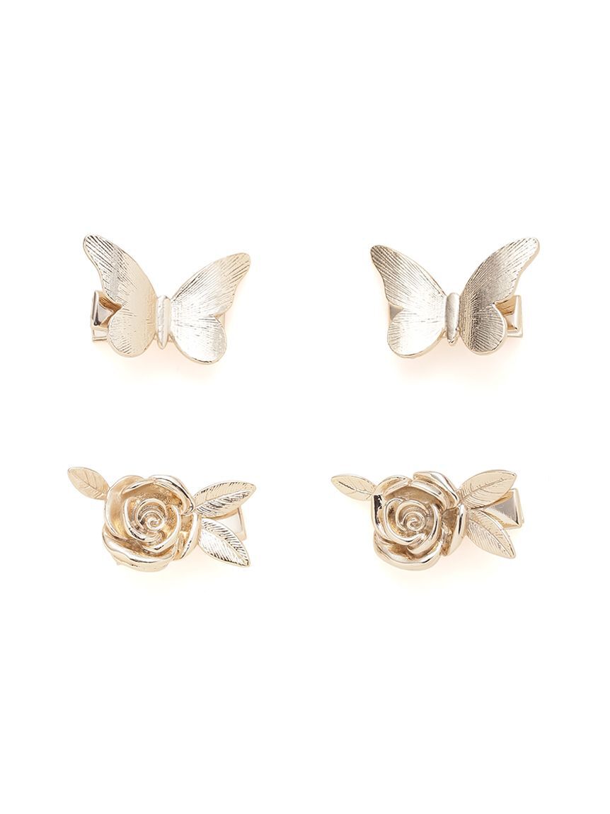 LILY BROWN「【LILY BROWN&times;ANNA SUI】バタフライ＆ローズヘアクリップセット」|ヘアバンド|