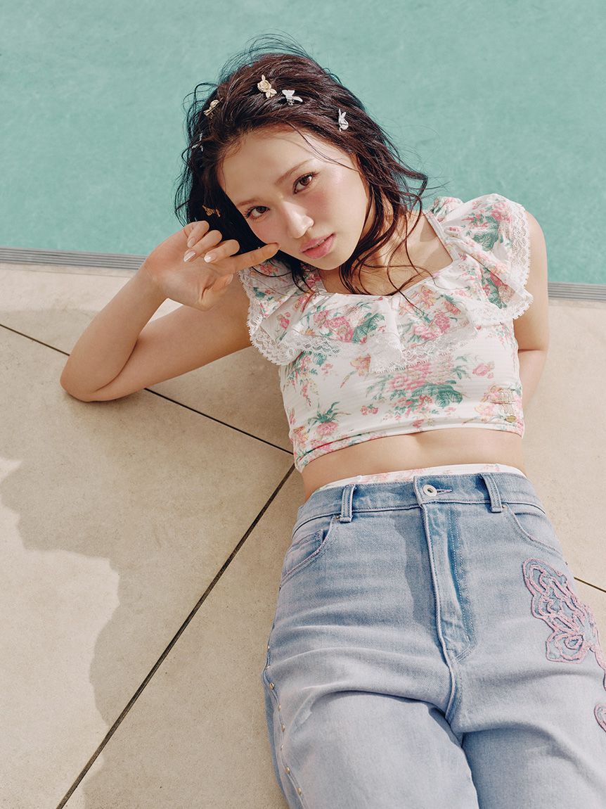 LILY BROWN「【LILY BROWN&times;ANNA SUI】バタフライ＆ローズヘアクリップセット」|ヘアバンド|
