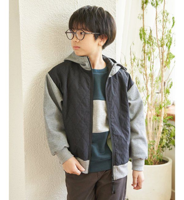 ikka kids「キルト中綿カットコンビパーカー（110~160cm）」|その他|