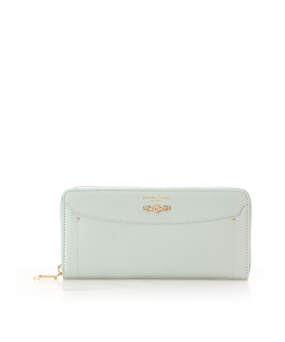 Samantha Thavasa Petit Choice「フラワーアーチ ラウンドジップ長財布」|財布|ミント