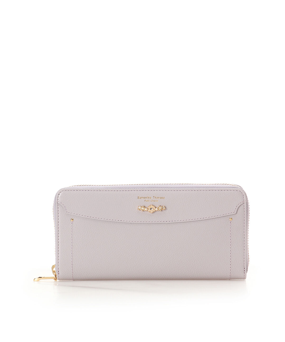 Samantha Thavasa Petit Choice「フラワーアーチ ラウンドジップ長財布」|財布|ラベンダー