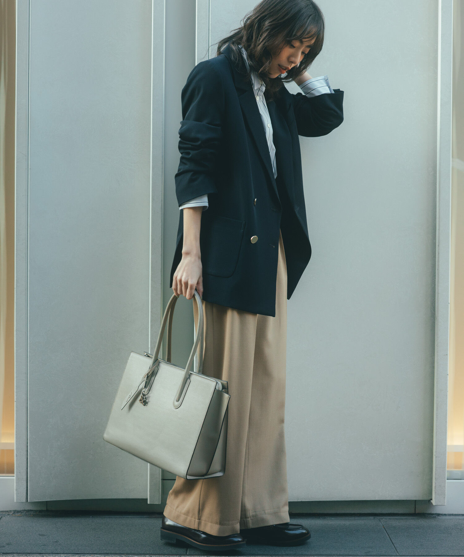 W&.Day/Night「トートバッグ ビジネス きれいめ W&.Day/Night スムーク トートバッグ A4サイズ 19192」|トートバッグ|