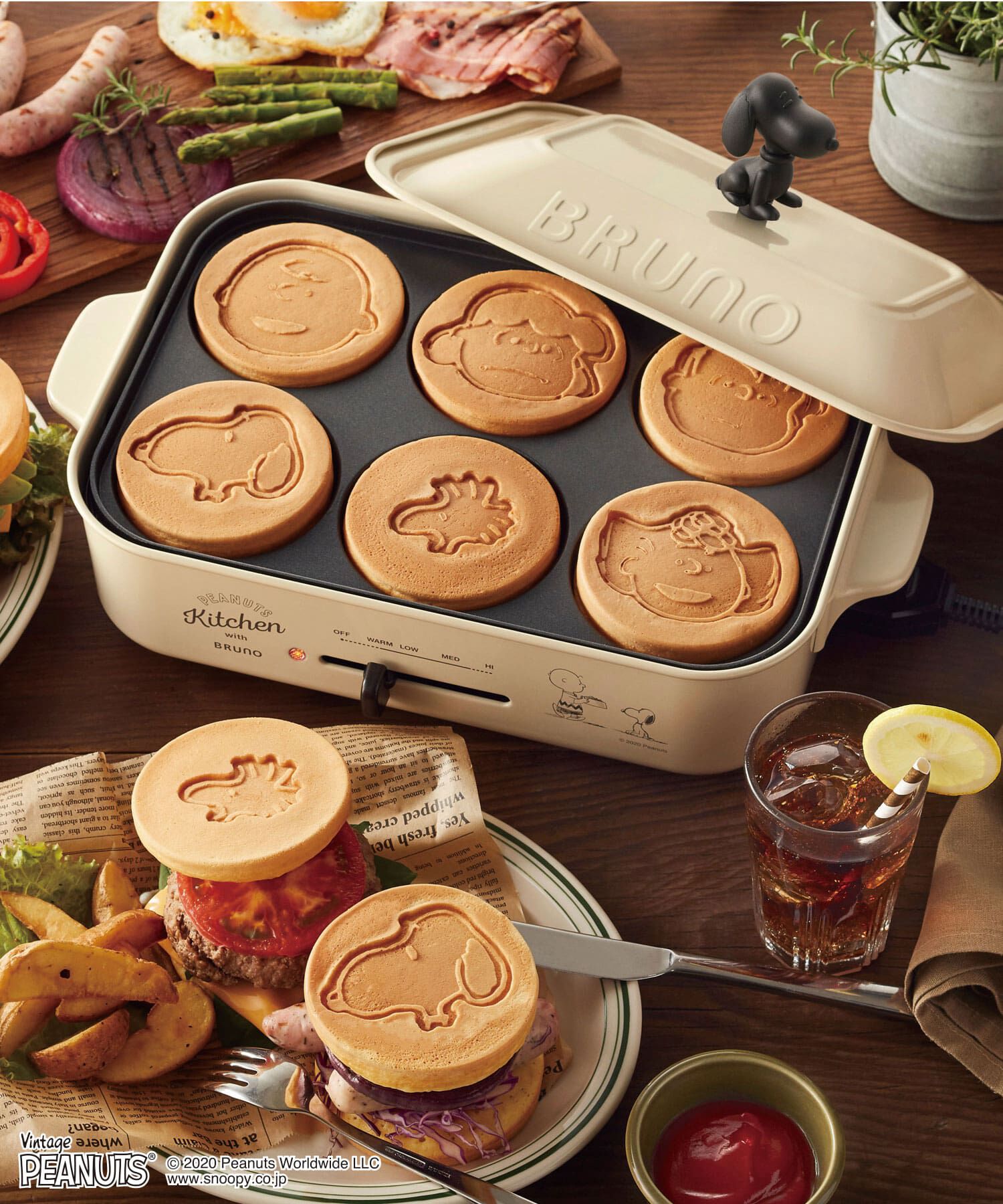 BRUNO「PEANUTSコンパクトホットプレート」|食器・キッチングッズ|