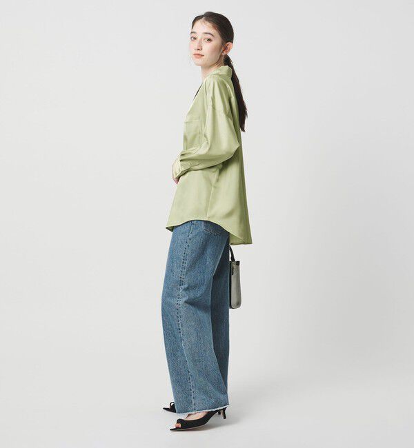 UNITED ARROWS「シルクライク オープンカラー シャツ」|シャツ・ブラウス|