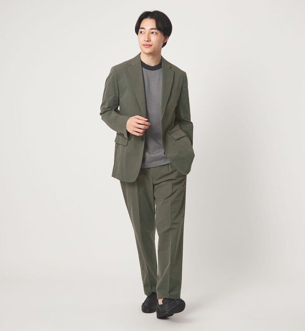 UNITED ARROWS green label relaxing「A+ PERTEX UNLIMITED コットンライク リラックス 1プリーツ スラックス セットアップパンツ -ウォッシャブ」|スラックス|