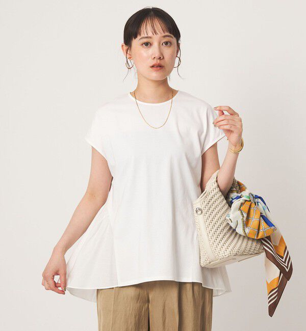 UNITED ARROWS green label relaxing「エアリー ボリューム カットソー 接触冷感」|Tシャツ・カットソー|OFF WHITE