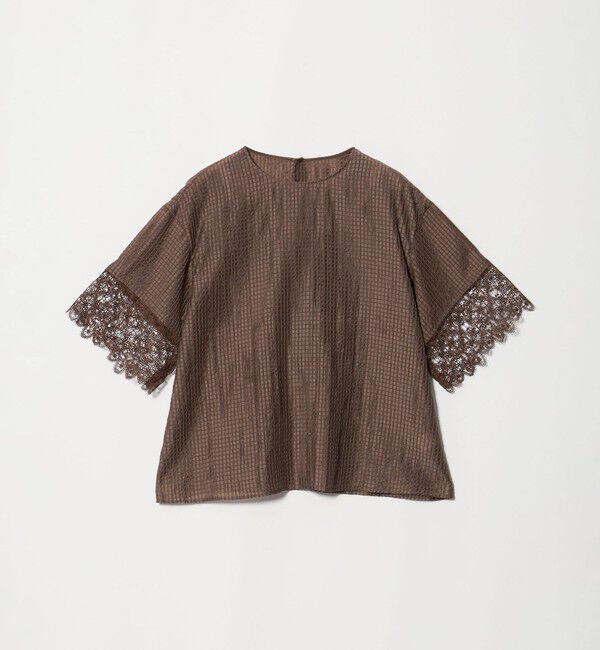 UNITED ARROWS green label relaxing「シアー チェック ブラウス」|シャツ・ブラウス|