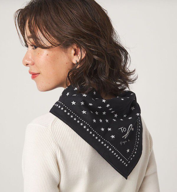 UNITED ARROWS green label relaxing「＜To b. by agnes b.コラボ＞ビッグスカーフ」|バンダナ・スカーフ|BLACK