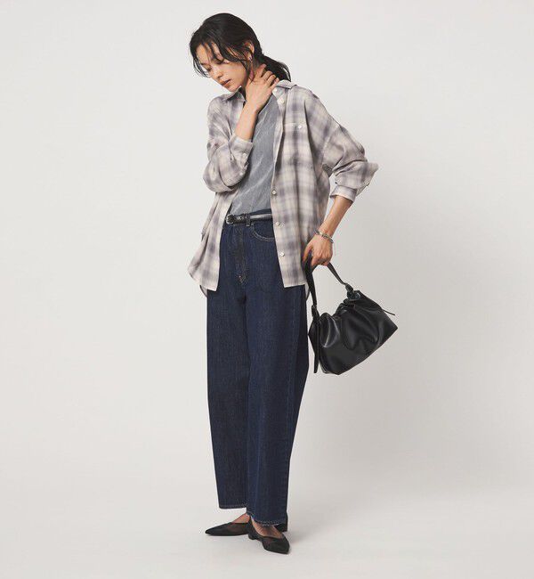 UNITED ARROWS green label relaxing「［size SHORTあり］シアー チェック シャツ」|シャツ・ブラウス|