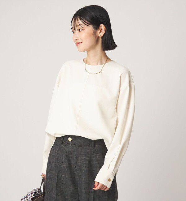 UNITED ARROWS green label relaxing「fleurie(フルリー) バック ボタン プルオーバー ブラウス」|シャツ・ブラウス|