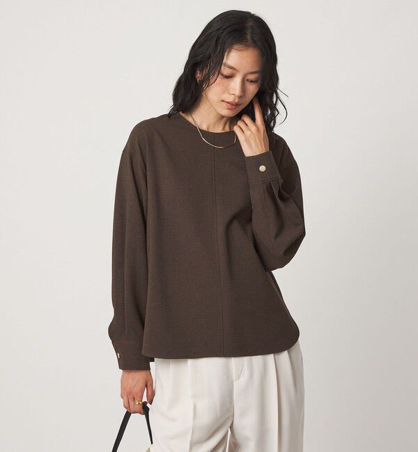 UNITED ARROWS green label relaxing「fleurie(フルリー) バック ボタン プルオーバー ブラウス」|シャツ・ブラウス|