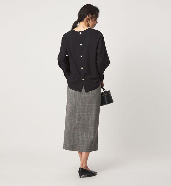 UNITED ARROWS green label relaxing「fleurie(フルリー) バック ボタン プルオーバー ブラウス」|シャツ・ブラウス|