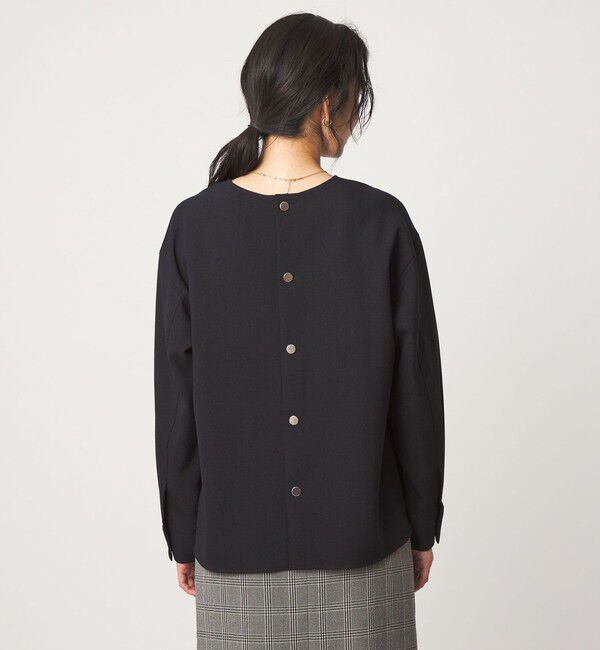UNITED ARROWS green label relaxing「fleurie(フルリー) バック ボタン プルオーバー ブラウス」|シャツ・ブラウス|