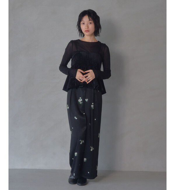 EMMEL REFINES「＜EMMEL REFINES＞EM モール ペプラム キャミ」|シャツ・ブラウス|