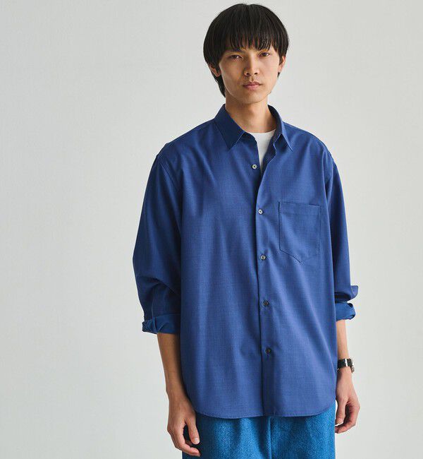 UNITED ARROWS green label relaxing「ウォッシャブル ビエラジャストルーズ 長袖 シャツ」|シャツ・ブラウス|COBALT