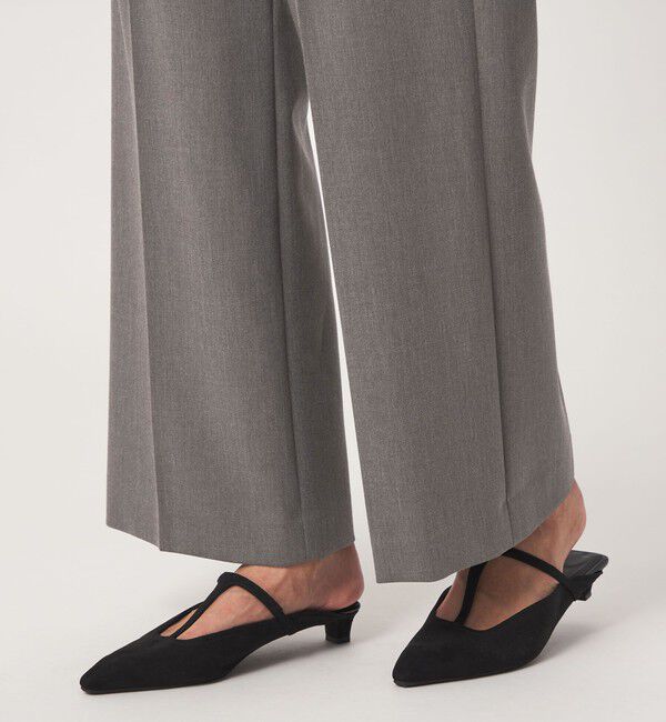 UNITED ARROWS green label relaxing「［size SHORT/TALLあり］ライト ダブルクロス ワイド パンツ」|スラックス|