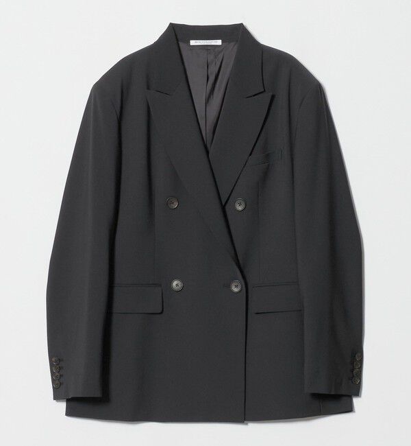 BEAUTY&YOUTH UNITED ARROWS「毛ポリエステルブレンド トロピカル ダブルジャケット」|テーラードジャケット|BLACK