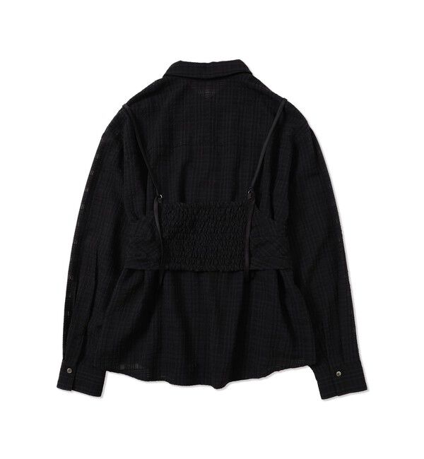 Ray BEAMS 「キャミソール セット シアーチェック シャツ」|シャツ・ブラウス|