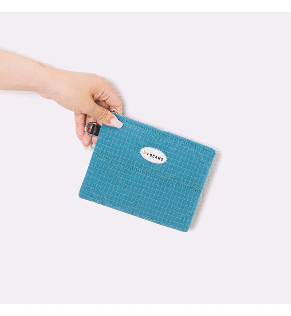 bPr BEAMS「リップストップ フラット ポーチ S」|ポーチ|LIGHT_BLUE