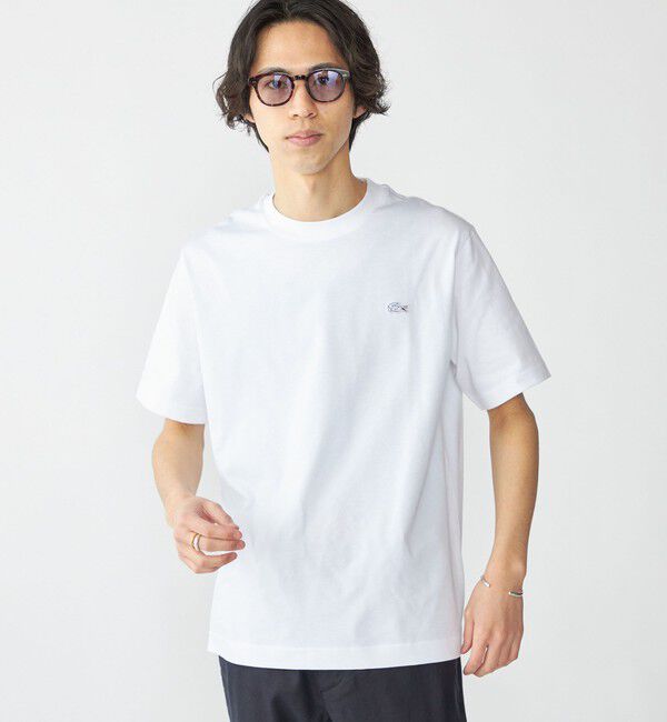 SHIPS「LACOSTE: TH5582-99 アウトラインクロック クルーネック Tシャツ」|Tシャツ・カットソー|