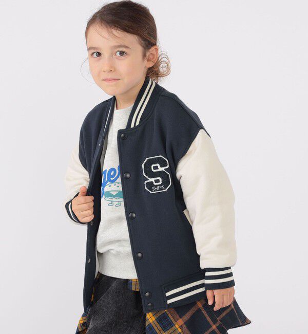 SHIPS KIDS「SHIPS KIDS:100～130cm / スタジアム ジャケット」|ブルゾン・スタジャン|