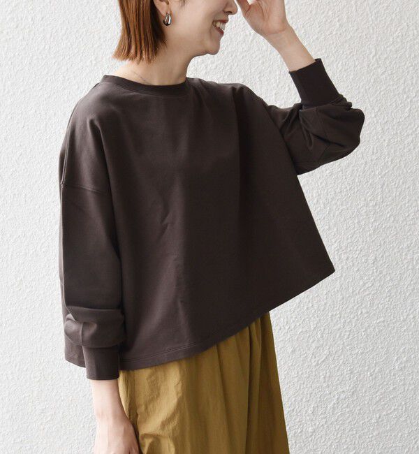 SHIPS any「《一部追加予約》SHIPS any:〈洗濯機可能〉インレイ ロングスリーブ コンパクト プルオーバー」|Tシャツ・カットソー|