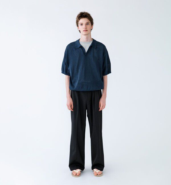 SHIPS「【City Ambient Products別注】crepuscule: WASHI SKIPPER ニットポロ」|ポロシャツ|