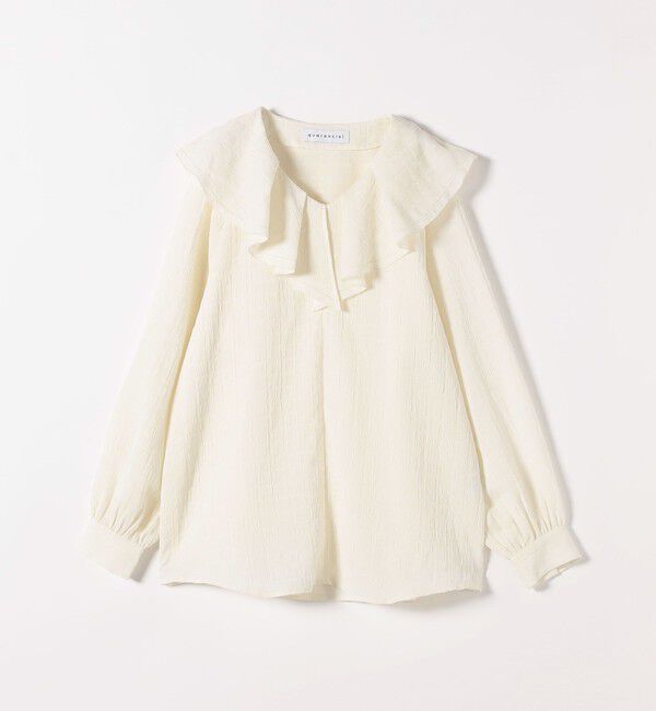 quaranciel「《予約》quaranciel:〈洗濯機可能〉ピコレース ラッフル フリル ボリューム ブラウス」|シャツ・ブラウス|